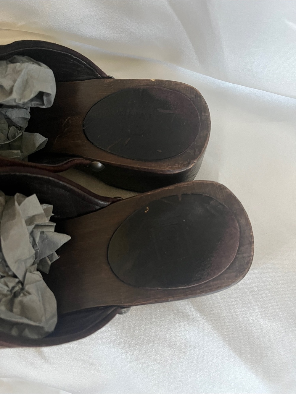 Chanel Brown Suede Clogs Size 38 - Picture 3 of 14
